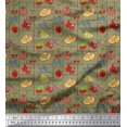 thumbnail image 1 of Soimoi Rayon Fabric Mix Fruits Fabric Prints by Yard 56 Inch Wide, 1 of 3