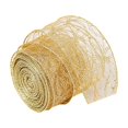 thumbnail image 2 of TIMIFIS Christmas Ribbon Wired Gold Christmas Tree Ribbon Glitter Christmas Wired Ribbons for Tree, Crafts,Gift Wrapping, Wreaths, Garland, Home Decor(2m), 2 of 5
