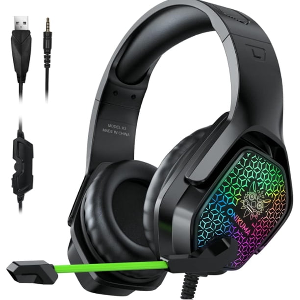 WINGOMART X3 Gaming Headset Over-ear 3.5mm LED Light Stereo Bass