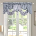 thumbnail image 1 of UsRHHA Solid Color Short Curtains, White Beige Gray Polyester Window Panels 140x45cm Through Rod, Household Curtains Window Treatment, 1 of 6