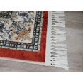 thumbnail image 5 of La Dole Rugs Red Blue Silver Grey Bordered Vintage Traditional Flat Pile Soft Area Rug Carpet Mat For Living Room Hallway Runner Outdoor Patio Sizes 5x7, 8x10, 7X9 feet inch inches ft, 5 of 5