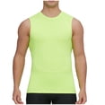 thumbnail image 2 of BADHUB Men's Quick Dry Athletic Tank Tops Compression Running High Stretch Sleeveless T Shirt Workout Performance Cut Off Tee Shirt Green XL, 2 of 5
