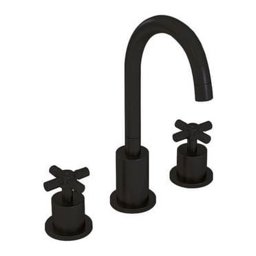 Ancona Prima 3 Double Handle Widespread Bathroom Faucet in Matte Black AN-4305