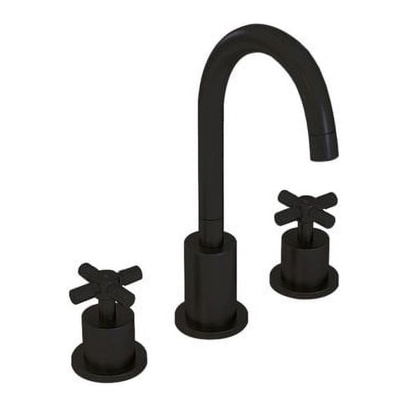 Ancona Prima 3 Double Handle Widespread Bathroom Faucet in Matte Black AN-4305