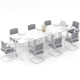thumbnail image 4 of Gymax 4PCS Home Office PC Table Rectangular Meeting Room Table 40''x19.5'' w/ Metal Frame, 4 of 8
