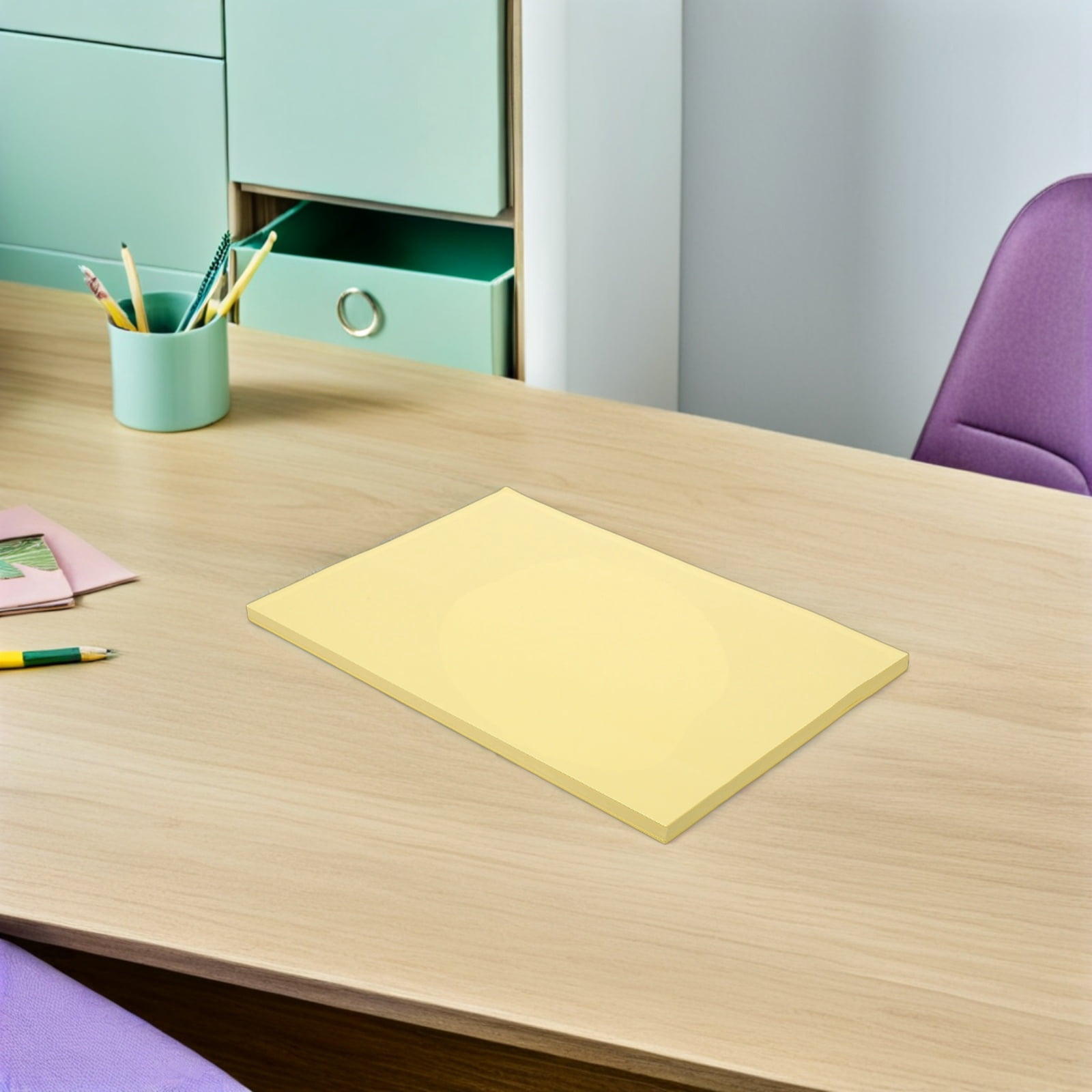HOOWIFFY 200Pcs Light Yellow Office Paper for Printer Double Sided Copy Paper for Reports