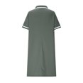 thumbnail image 4 of Xfvqtps Robe d'Infirmière pour Femmes avec Poches, Boutons, Manches Courtes, Empiècement, Col à Revers, Robe de Travail pour Préposée, Gris, 4 of 6