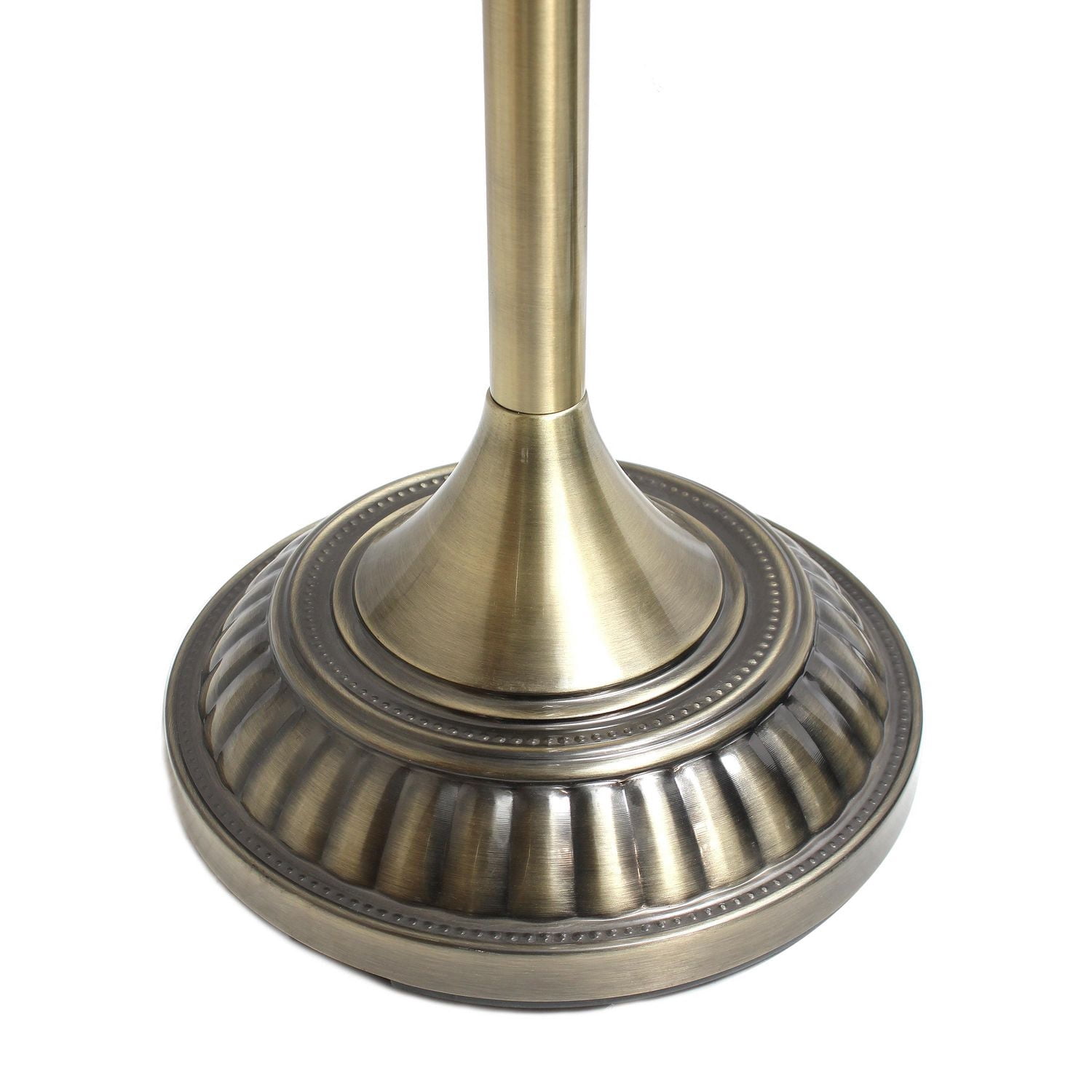 Elegant Designs 1 Light Torchiere Floor Lamp with Marbleized White Glass Shade