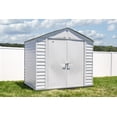 thumbnail image 1 of Arrow Select Steel Storage Shed, 8x6, Gris pâle, 1 of 8
