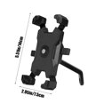 thumbnail image 3 of U-847 Support de Téléphone pour Vélo Noir, Version avec Montage Miroir, Plastique Abs Antichoc pour Navigation en Vélo de Plein Air, Fonctionnement Facile avec Verrouillage par Bouton, Grand Ajustement pour Téléphone de 3,5 à 6,8 Pouces, 3 of 6