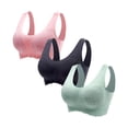 thumbnail image 1 of Timegard 3pc Sports Bras for Women Plus Size Seamless Back Smoothing Wireless Full Support Yoga Bralette, 1 of 6