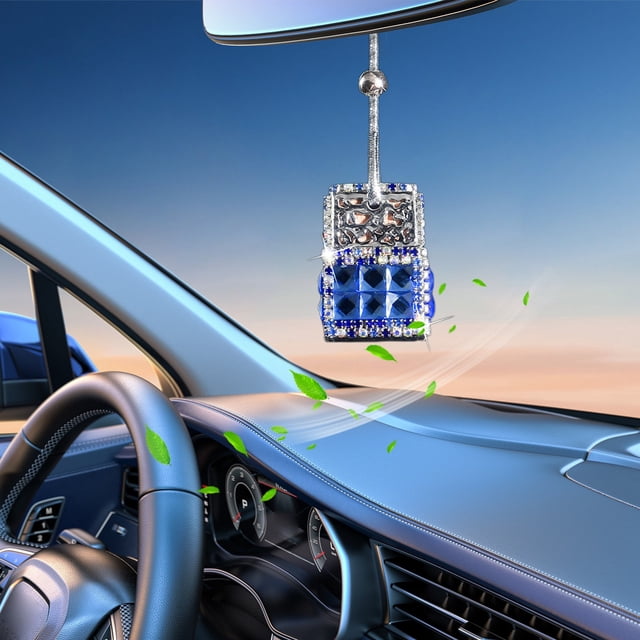 Dvkptbk Acrylic Bottle Automotive Diamond Perfume Bottle Pendant Car Perfume Bottle Car Pendant Rearview Mirror Car Car Hanging Empty Bottle Other Exterior Accessories