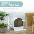 thumbnail image 4 of PawHut Cat Litter Box with Lid, Removable Tray, Scoop, Filter, White, 4 of 8