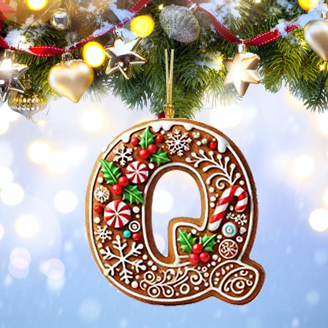 Lisbinx On-Trend Low Spend Christmas Decorations 26 Letters Pendant Ornaments - Personalized DIY Xmas Tree Hanging Decor
