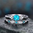 thumbnail image 1 of TopLLC Rings Women's Fashion Diamond Couple Jewelry 1 Pair Rings Set Size 6 Ring ring, 1 of 2