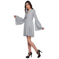 thumbnail image 3 of Moomaya Robe Courte Imprimée pour Femmes Tenue Décontractée Manches Évasées Vêtements d'Été, 3 of 6
