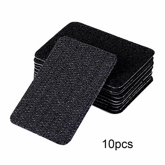 MYG 10pack Grippers for Rug, Non Slip Rug Pads Gripper for Hardwood Floors, Anti Slip Carpet Tape for Area Rugs, Anti Curling Rug Non Slip Tape to Keep Your Rug in Place (Black)