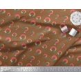 thumbnail image 2 of Soimoi Brown Rayon Fabric Text & Paint Brush Art & Craft Print Fabric by Yard 42 Inch Wide, 2 of 3