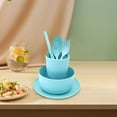 thumbnail image 4 of Amzcrzy Home and Kitchen 6Pc Bowl Cup Spoon Fork Chopsticks Tableware Portable Home Going Out Tableware Set Baking Baking Home Essentials Bowls, 4 of 5