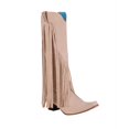thumbnail image 5 of B91xZ Bottes de Cowboy pour Femmes Mode Fermeture Éclair Grande Boucle Talon Plat Mi-Mollet Bout Rond, Kaki 8, 5 of 5