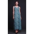 thumbnail image 3 of Bimba Robe Longue en Rayonne Imprimée Florale pour Femmes Chic Bohème Été Maxi Plage - Très Petit, 3 of 4