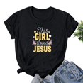 thumbnail image 1 of EGNMCR Chandails de Pâques pour Femmes Chandails Imprimé de Pâques Imprimé Manches Courtes Décontracté Ample Haut Manches Courtes Col Rond Haut/chemise T-Shirts pour Femmes, 1 of 3