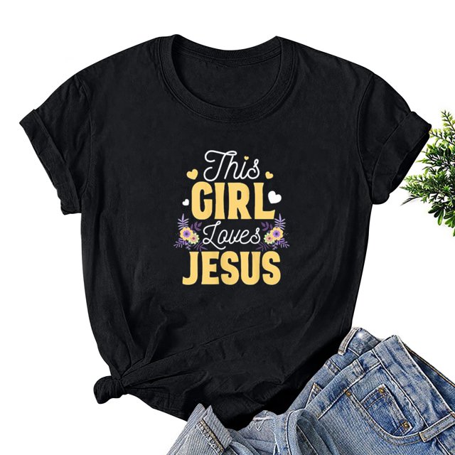 EGNMCR Chandails de Pâques pour Femmes Chandails Imprimé de Pâques Imprimé Manches Courtes Décontracté Ample Haut Manches Courtes Col Rond Haut/chemise T-Shirts pour Femmes