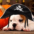 thumbnail image 4 of Delicate Pirate Design Hat Pet Decoration Costume for Halloween Party Black, 4 of 8