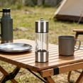 thumbnail image 4 of Stainless Steel Salt and Pepper Grinder Set Adjustable Coarseness Refillable Manual Mill with Clear Acrylic Body for Kitchen and Dining Table, 4 of 4