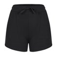 thumbnail image 5 of AherBiu Womens Shorts Summer Ribbed Knitted Wide Leg Sweat Shorts High Waisted Loose Fitting Short with Pockets, 5 of 5