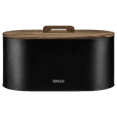 thumbnail image 2 of Bouclair Black Bread Box with Wooden Lid, 2 of 4