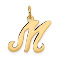 thumbnail image 1 of Diamond2Deal 14K Yellow Gold Letter M Initial Charm Pendant for Women, 1 of 6
