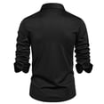 thumbnail image 4 of Long Sleeve Dress Shirts for Men,Wrinkle-Free Business Casual Shirts,Button Down Solid Color Collared Workwear Blouse M-4XL, 4 of 6