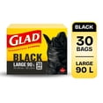 thumbnail image 1 of Glad Black Garbage Bags - Large 90 Litres,, 1 of 5