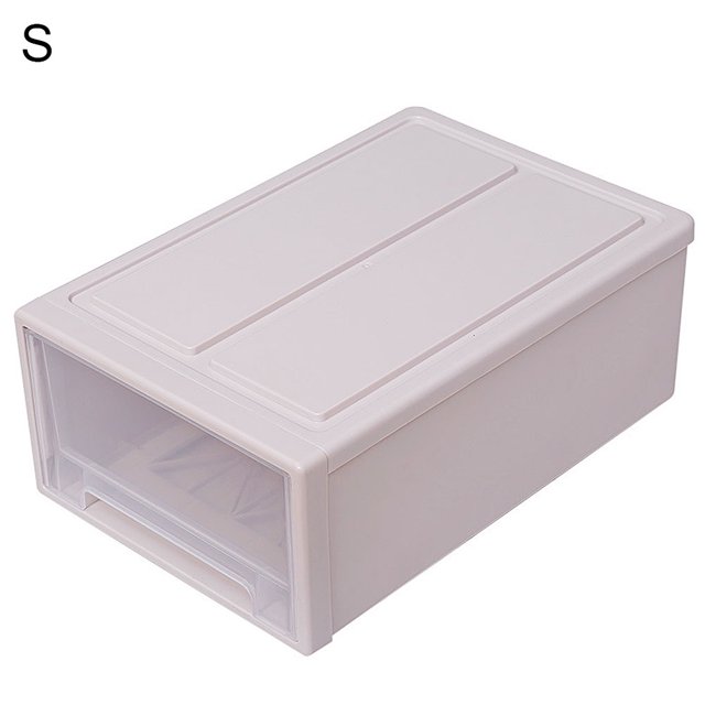 Cheers Boîte de Rangement Tiroir Empilable en Plastique Transparent pour la Maison, Format P, Fabriquée en Matériau PP durable avec un Panneau avant Transparent pour une Visibilité Facile et une Poignée invisible pour Plus de Commodité. Parfait pour le Rangement et l'Organisation Gain de Place des Articles Ménagers.