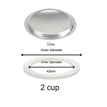 Mosiee Aluminum Coffee Maker Filter With Silicone Seal Ring For Moka Pot Espresso Makers Coffee Machine Accessories New