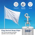 thumbnail image 3 of Uxcell 4 Pcs Flag Swivel Snap Clips, 2.7 Inch Heavy Duty Alloy Flag Pole Snaps Hooks, Silver Tone, 3 of 6