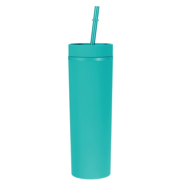 Unique Bargains Gobelet Mince 16Oz Turquoise Mat Gobelet Acrylique Réutilisable