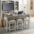 thumbnail image 2 of Heartland Off White Wood Upholstered Console Stool, 2 of 5