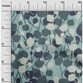 thumbnail image 2 of oneOone Rayon Teal Blue Fabric Abstract Leaf Sewing Material Print Fabric By The Yard 56 Inch Wide, 2 of 4