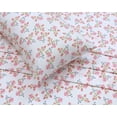 thumbnail image 2 of Ruvanti Draps 100 % Coton - Draps Percale Frais et Croustillants pour Lit Simple, Ensemble de Draps Simple Respirant et Durable, Draps à Poche de 16 Pouces de Profondeur, Floral Rouge et Rose, 3 Pcs, 2 of 7