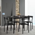 thumbnail image 3 of Costway 5 Pcs Dining Set Table And 4 Chairs Home Kitchen Room Breakfast Furniture Black, 3 of 10