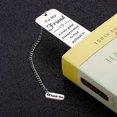 thumbnail image 2 of EGNMCR 2pcs Gadget Stainless Steel Ruler Bookmark Inspirational Text Metal Stationery Stainless Steel Bookmark, 2 of 2