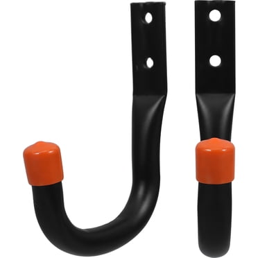 KAKOWELY Crochets de Porte-garage 2 Pcs Crochets de garage pour Rangement de Vélo Crochets Utilitaires Robustes à Montage Mural avec Vis pour Organisation de Garage Outil Suspendu 4.33"X3.43"X0.71 Pouces