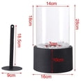 thumbnail image 3 of veasfak Petit Foyer de Table Noir Coupe-Vent à Alcool Mini Foyer Foyer Bio pour Patio Balcon Maison Jardin Intérieur, 3 of 5