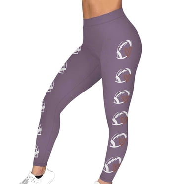 Game Day Football Leggings for Women Football Season Yoga Pants Sunday High Waist Graphic Workout Leggings
