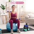 thumbnail image 4 of HolaHatha 1, 2 and 3 lb Neoprene Dumbbell Strength Training Weight Set with Rack, 4 of 11