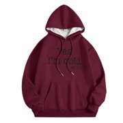 over Sized Hoodies for Women Hooded Sweat Shirt Womens Casual Sweatshirt for Women Womens Sweater Zip Long Sleeve Pullover Hooded Sweatshirt Women's Hoodies And Sweatshirts Casual Everyday Red XXL