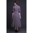 thumbnail image 3 of Bimba Check Ladies Button Down Print Dress A-Line Cocktail Party Shirt Dress-Small, 3 of 5