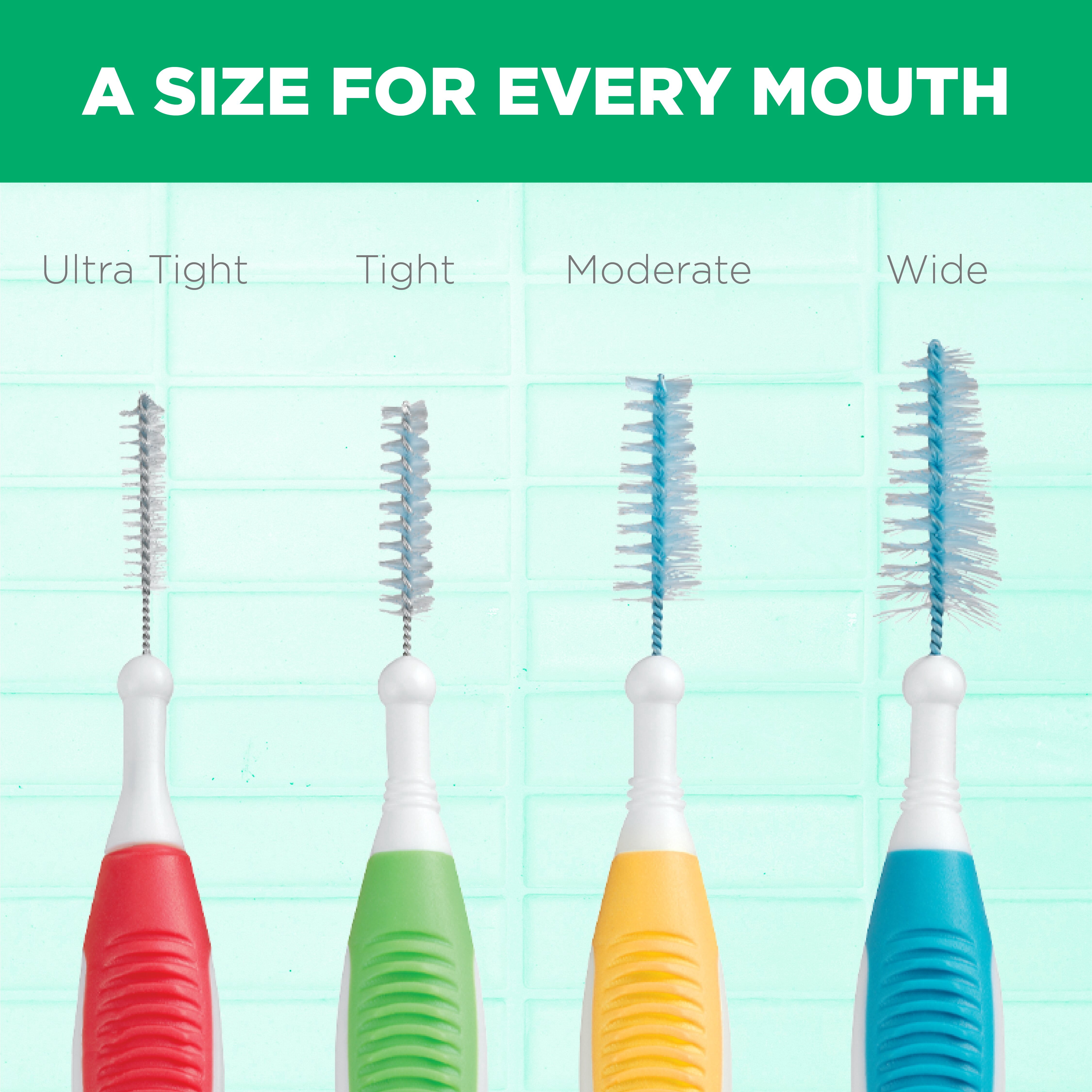 GUM® Proxabrush® Interdental Cleaning Brushes, Moderate, Remove up to 25% more plaque, 8 Count